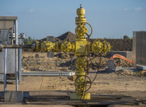 christmas tree on top a gas well